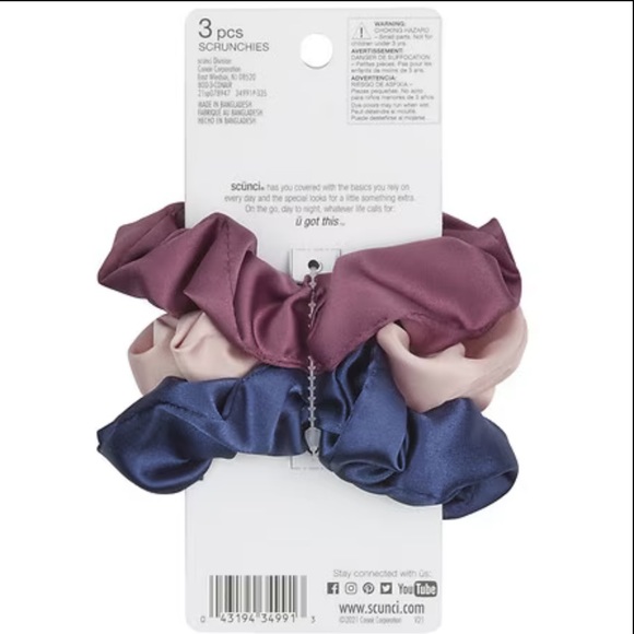 Scunchi x Ali Manno Hair Ties Scrunchies 3 Pack - Picture 5 of 5